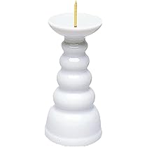 Amazon｜マルエス ろうそく立て 白3.0寸ロー立 ホワイト｜具足